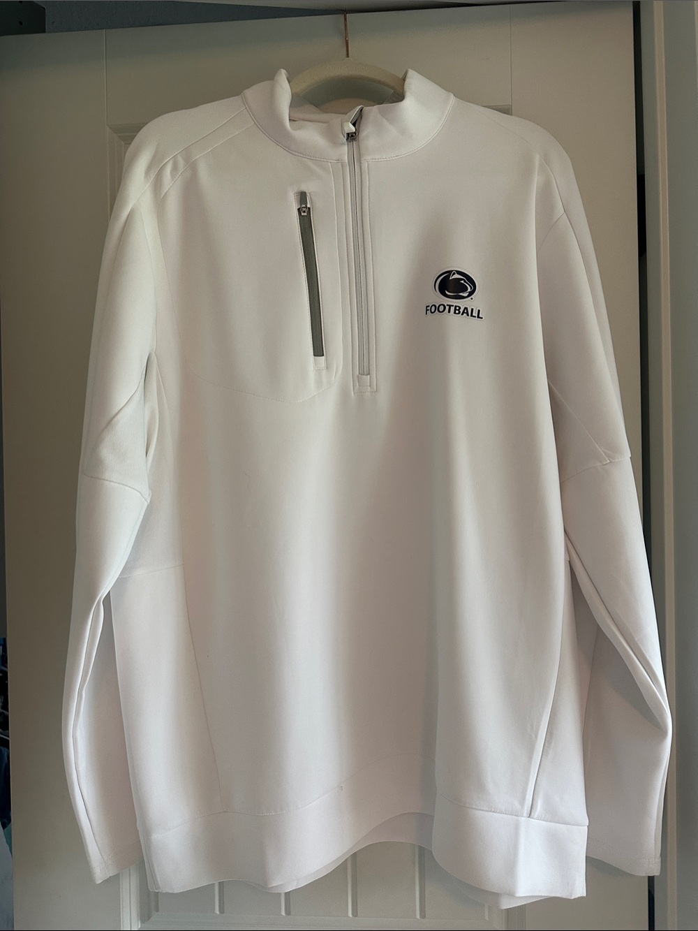 Penn State White Men’s Quarter-Zip Football Pullover